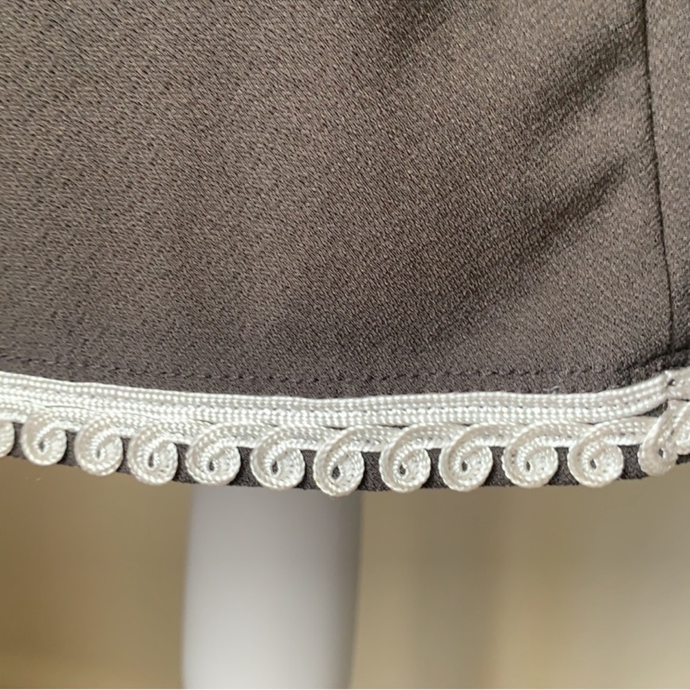 Alfani Size 0X Sleeveless Gray & Ivory Embroidered Detail Shift Dress Coastal - Picture 15 of 15